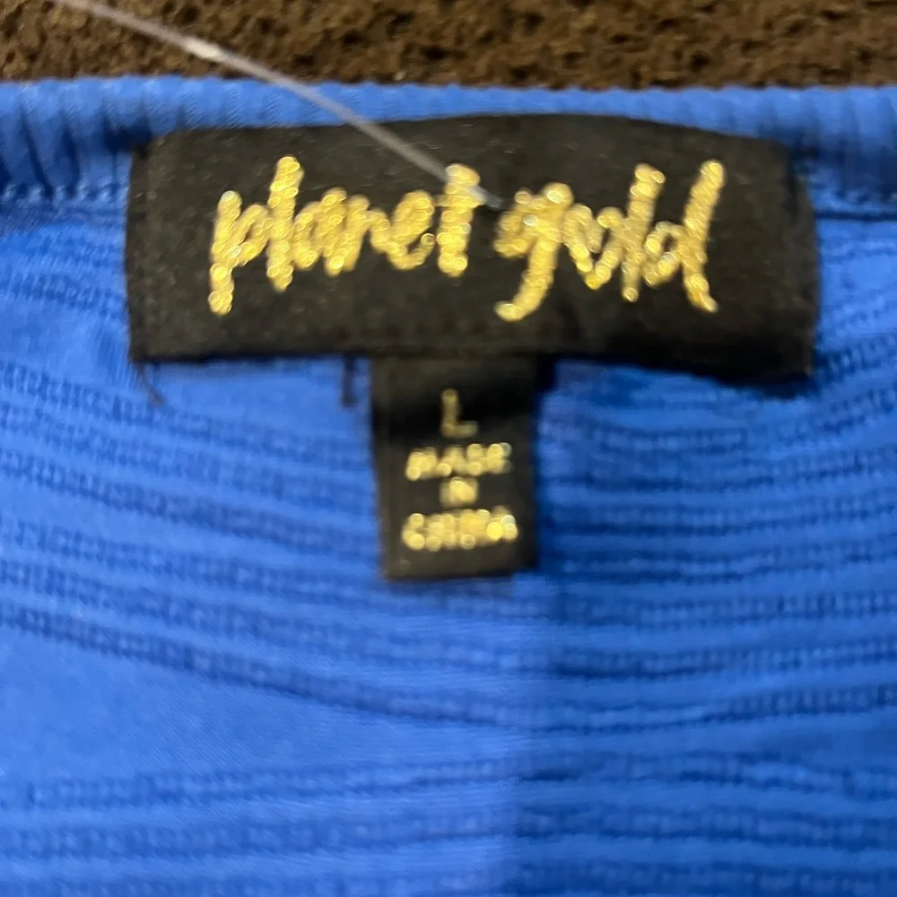 Planet Gold Ribbed Blue Dress - Picture 8 of 8